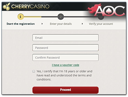 Cherry Casino registration