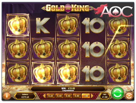 Play'n GO Gold King slot win