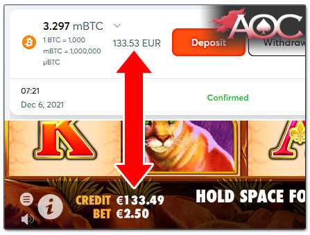 Bitcasino crypto to FIAT