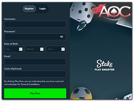 Stake Casino registration