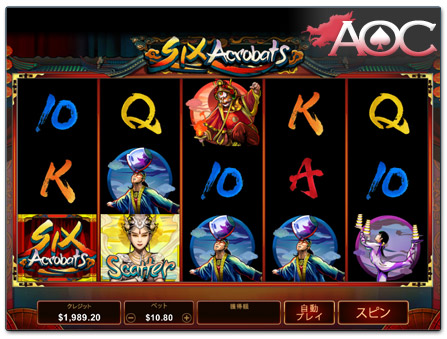 Microgaming Six Acrobatsオンラインスロット