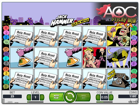 NetEnt Jack Hammer slot win